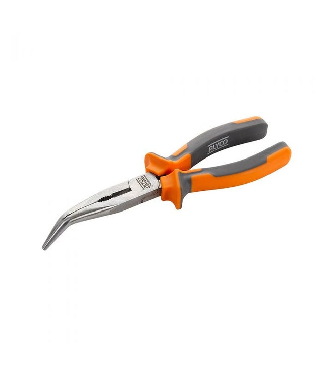 Pince À Mâchoires Semi-Rondes Incurvées Avec Tranchant 200 Mm Alyco Orange Alyco 170536