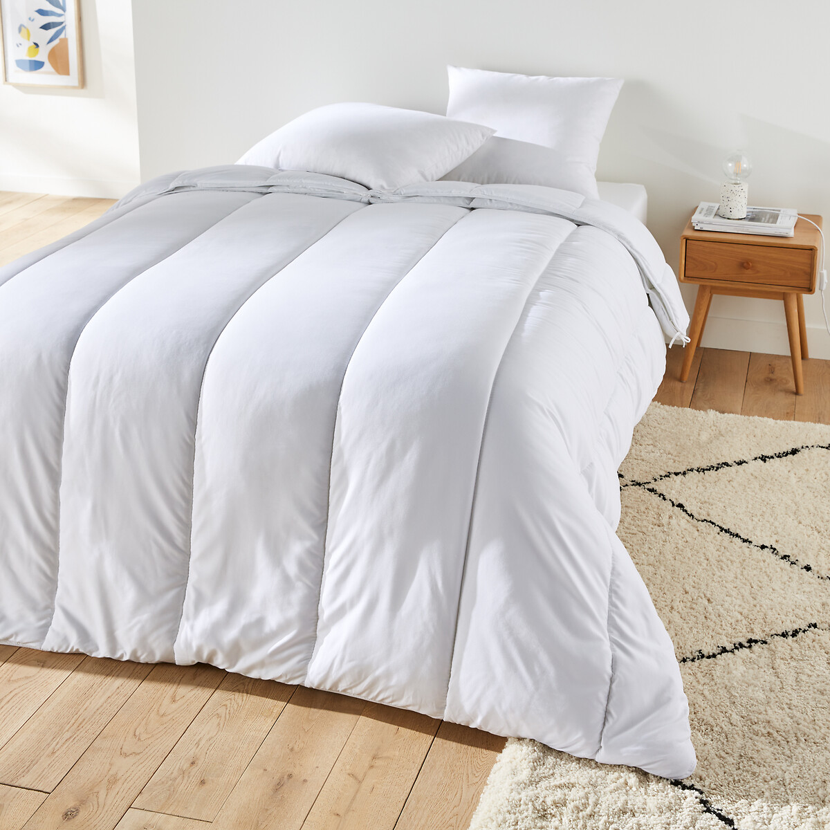 Couette 4 saisons microfibre anti-acarien - Blanc - 140 x 200 cm