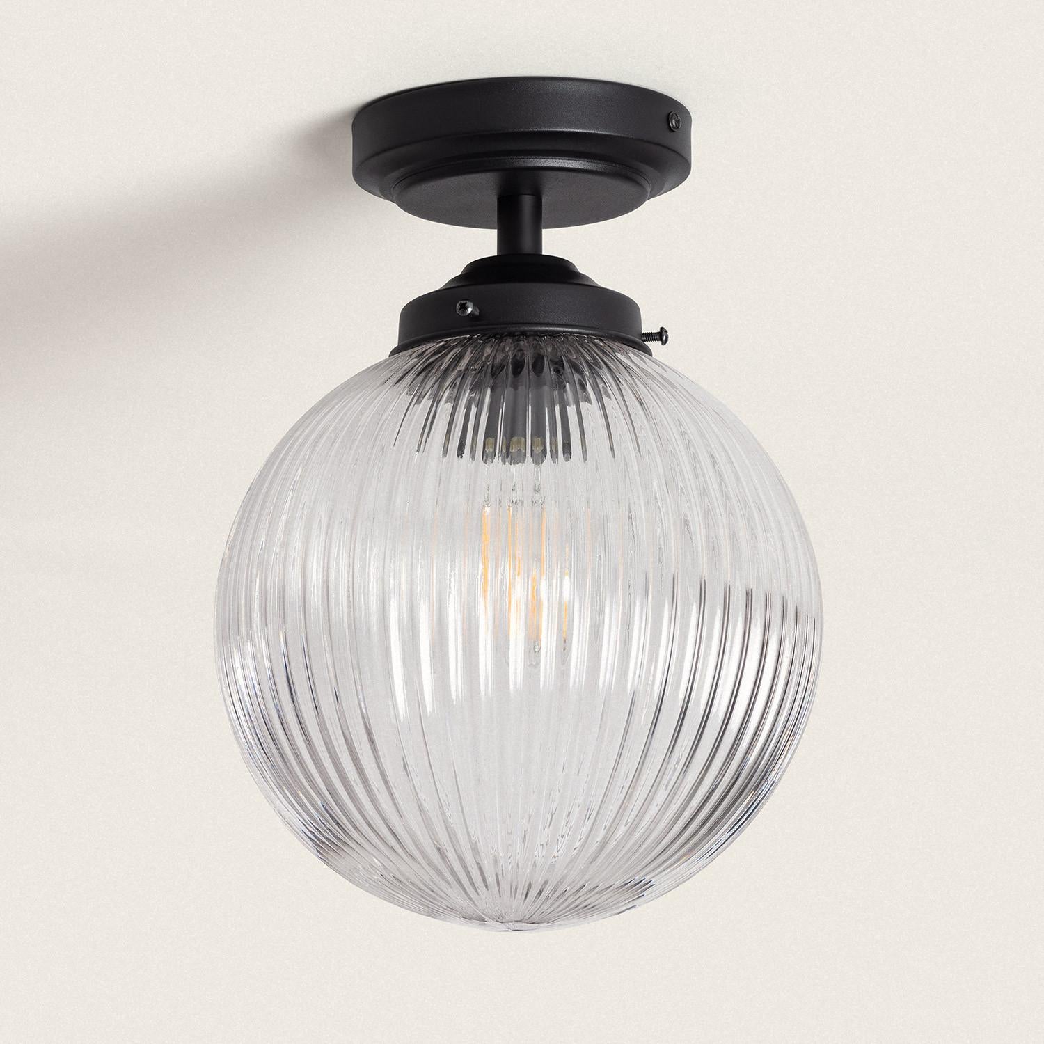Plafonnier Extérieur LED Mathea - Noir, IP54, 8.2W, Pour Terrasse Jardin