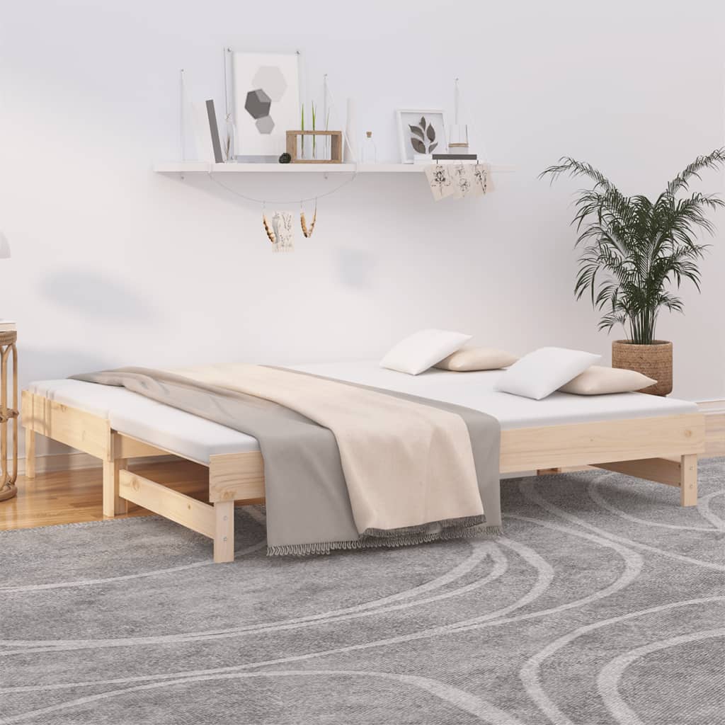 Maison exclusive - sofá cama extraíble madera maciza de pino 2x(90x190) cm