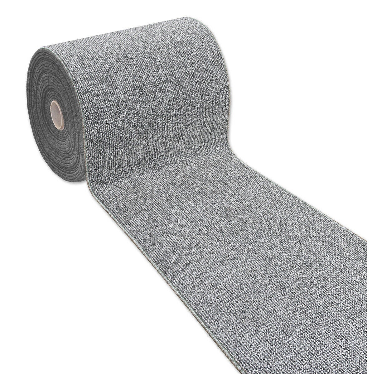 Alfombra de cocina 57x180 tejido plano corredor bordado absorbente base antideslizante color sólido gris
