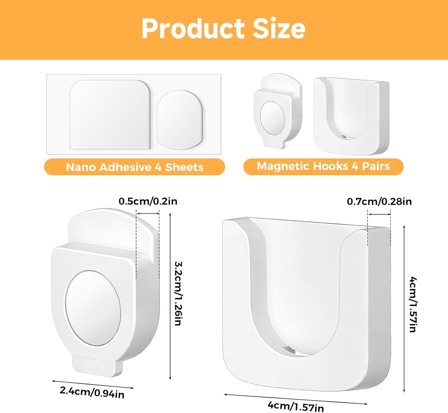 UZSUZZ Lot De 4 Supports Magnétiques Puissants Pour Télécommande - En