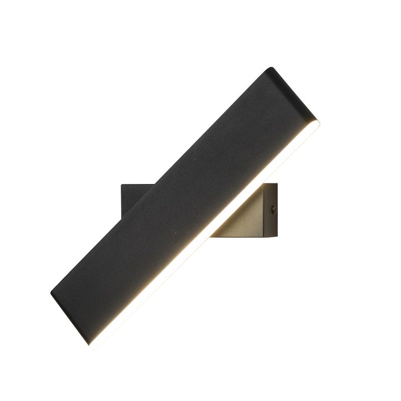 Obrotowy kinkiet nocny * 3000k - ciepłe białe światło - czarny - kwadratowy obrotowy kinkiet