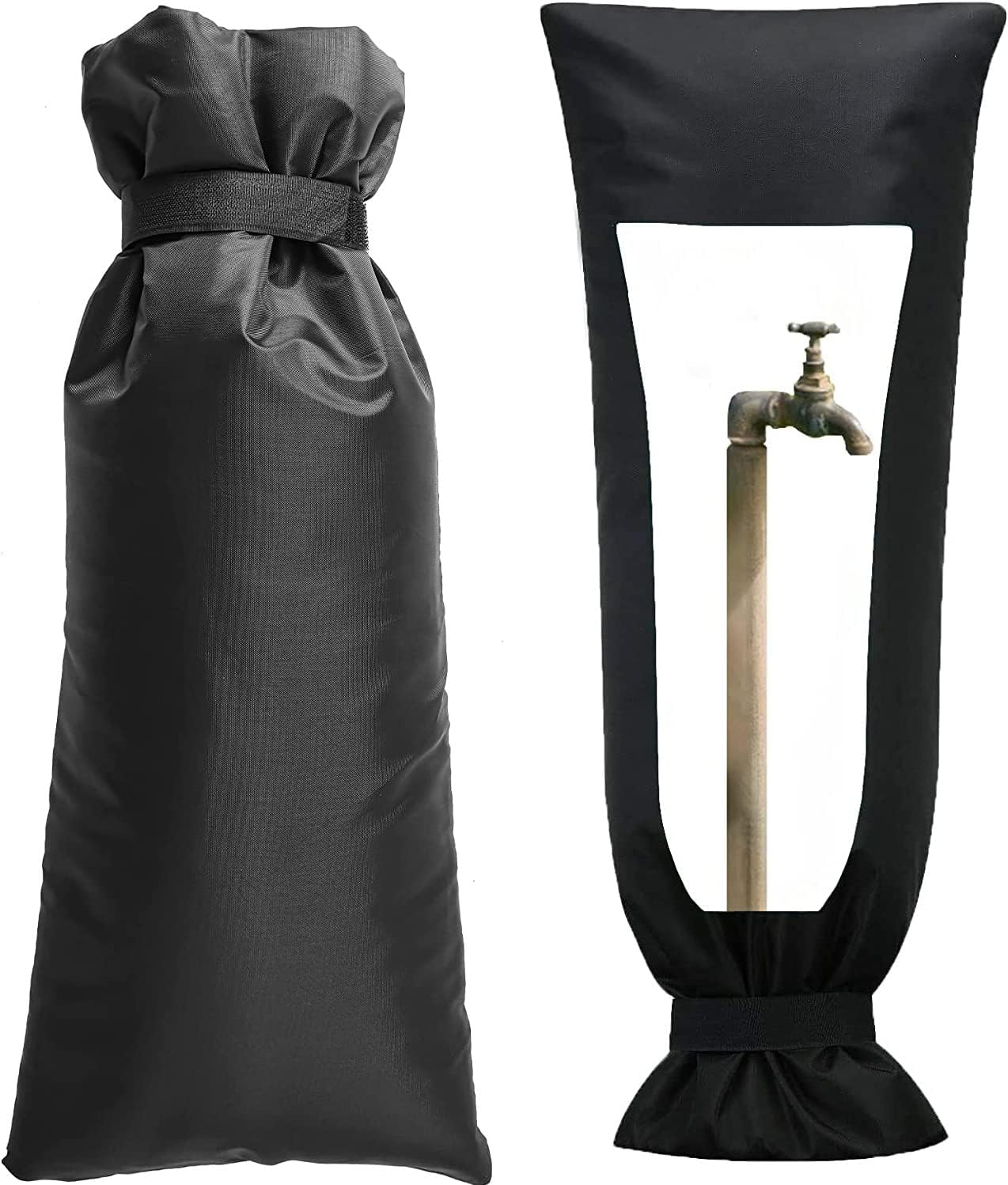 63 cm x 33 cm - Ochrona termiczna kranów ogrodowych - Pokrywa ochronna na krany zewnętrzne - Gruba - Odporna na zimę