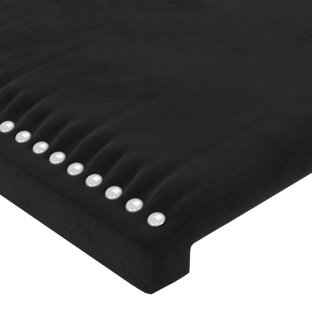 Cabecero con LED，Cabecero de cama，Panel de Cabecera de terciopelo negro 183x16x78/88 cm CFW34413 - 5