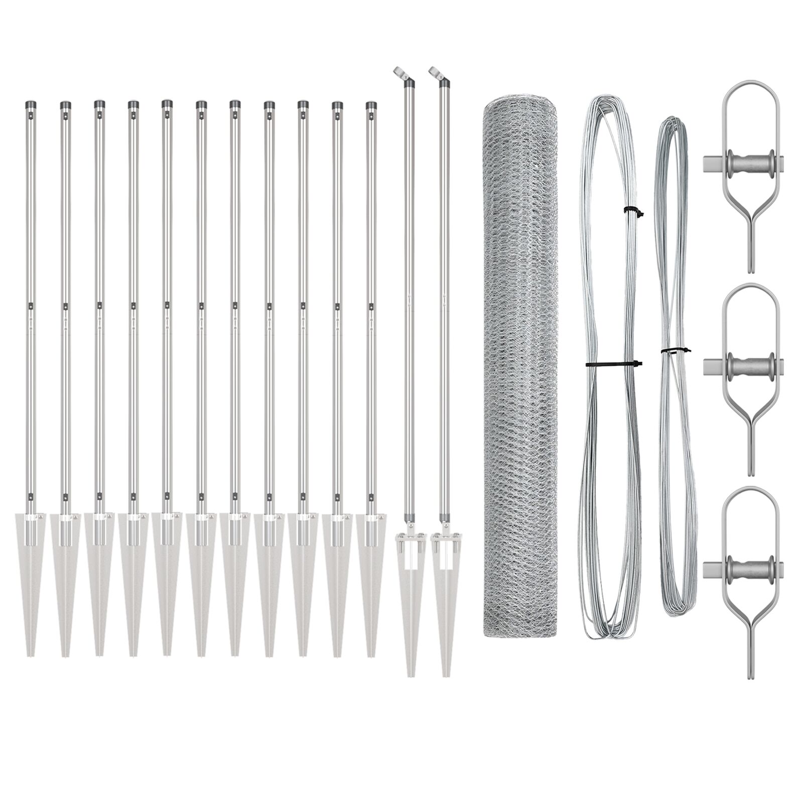 Recinzione Da Giardino In Plastica HaGa® - Altezza 1m, Maglia 10mm, Colore Argento (Venduta Al Metro)