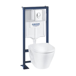 GROHE Pack WC suspendu sans bride céramique Solido reservoir 3 à 6 litres