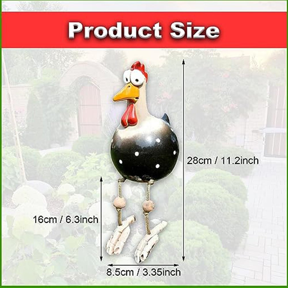 Decorazione Da Giardino Gallina In Acrilico - Paletto Per Prato, Fattoria, Pasqua, 2 Pezzi (A+B), Resistente Alle Intemperie - copertina