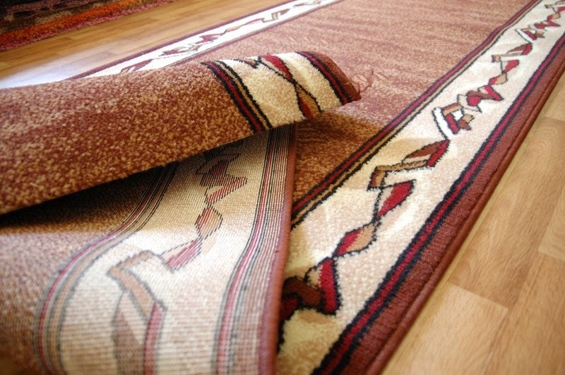 TAPIS DE COULOIR BCF FILIP marron 140 cm 140x930 cm - 4