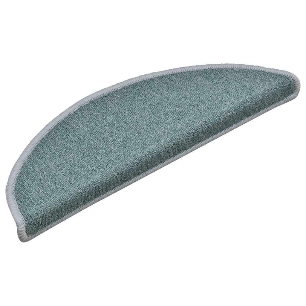 Tapis de marches d'escalier 15 pcs Bleu 56x17x3 cm - 3