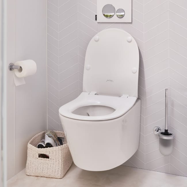 WC suspendu sans bride JACOB DELAFON Bastille carene abattant Leroy Merlin