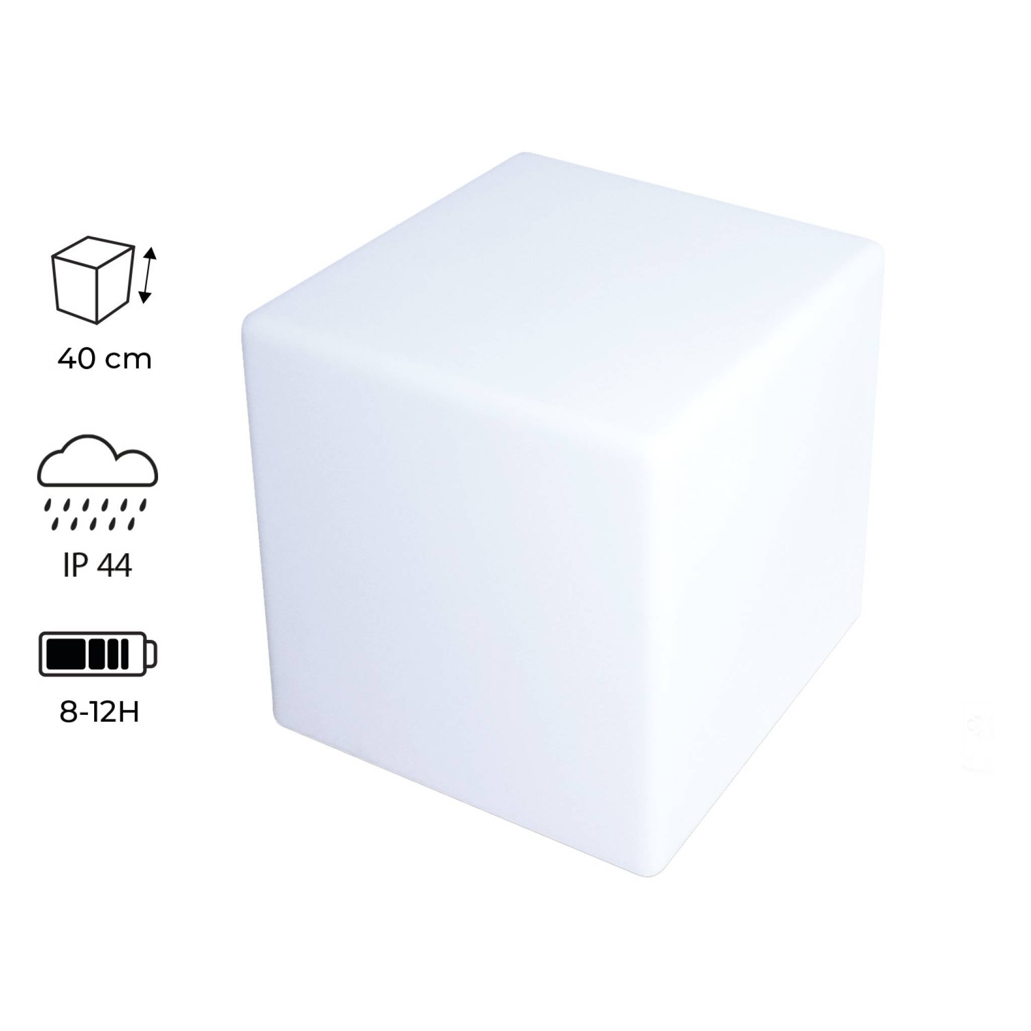 Cube LED 40cm – Cube décoratif lumineux. 40x40cm. blanc chaud. commande à distance - 2