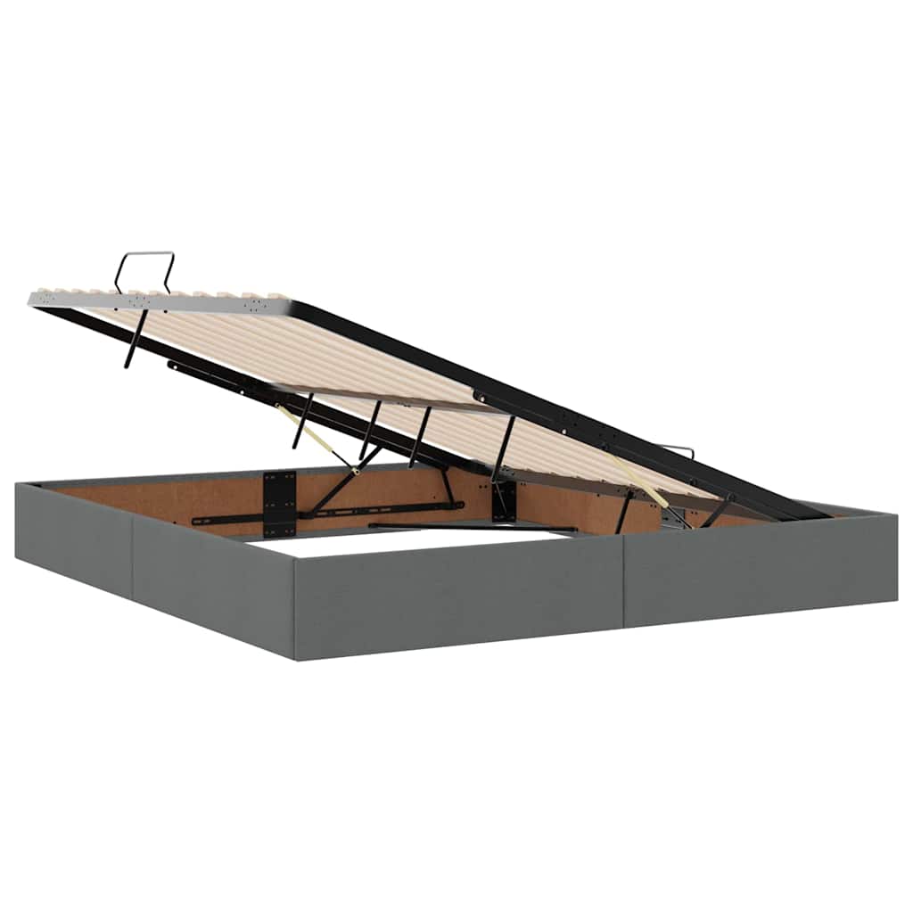 Lit avec rangement et matelas Gris foncé 160 x 200 cm Velours - 6