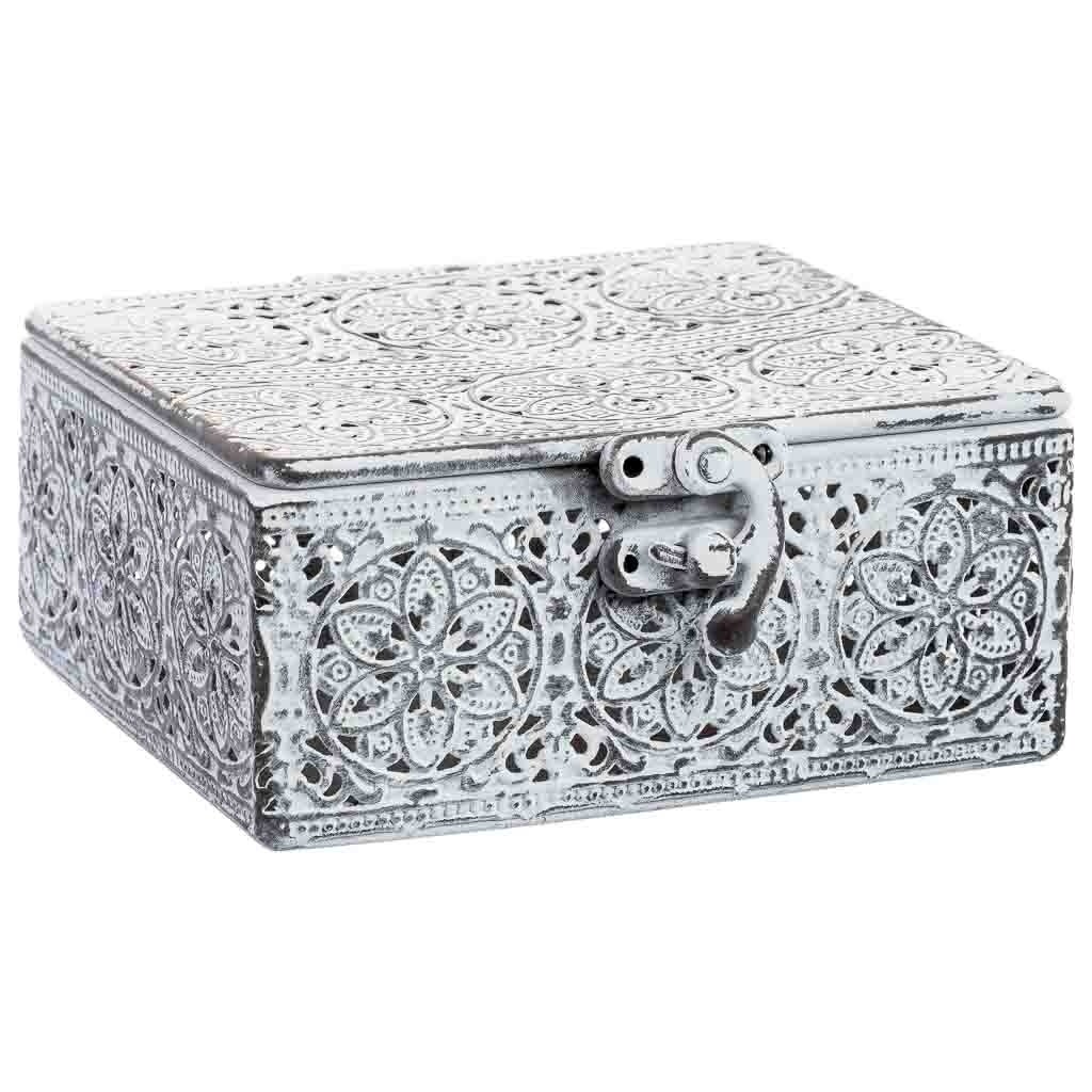 Boîte décorative en métal 13 x 13 x 6h cm | Leroy Merlin