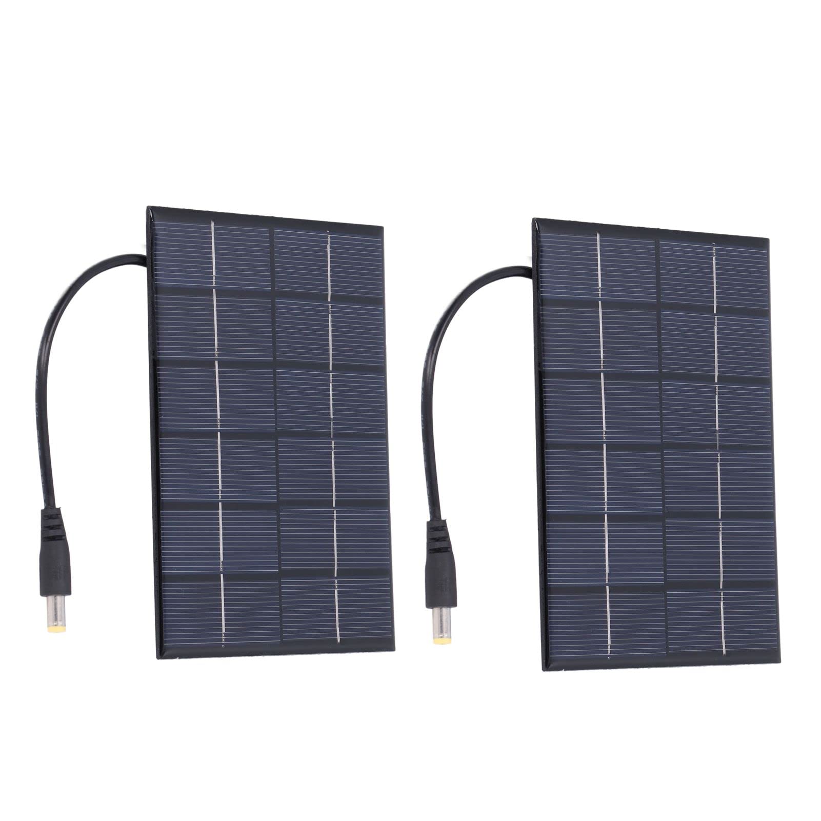 2 pannelli solari da 2 W ad alta velocità di conversione, uscita DC5521, batteria ricaricabile da 3,7 V, pannello solare, caricabatteria, luce solare - 8