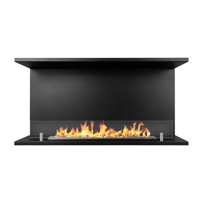Kominek bioetanolowy do zabudowy TREVI 90, 3-stronny, 3-stronny, 90x45 cm