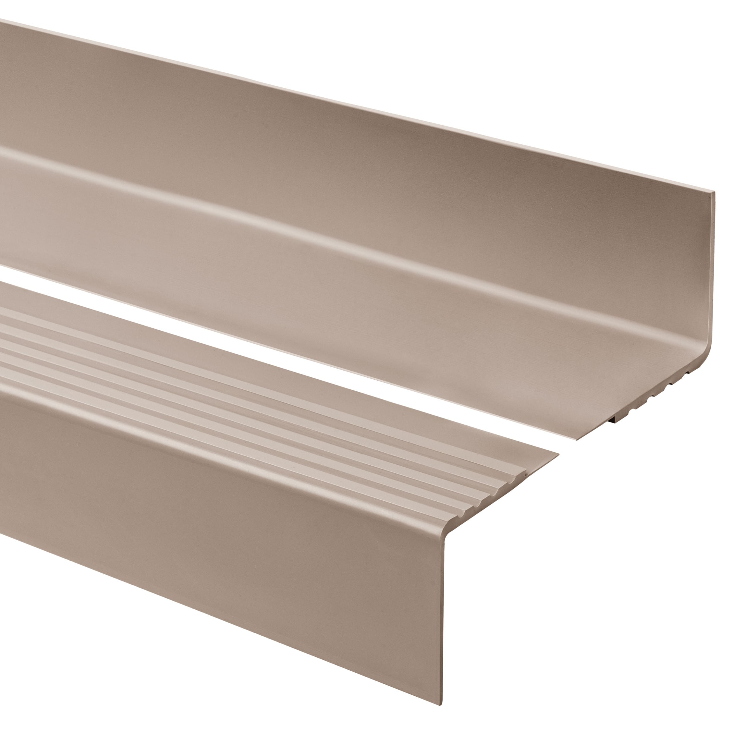 Profil schodowy 60x40 mm PVC na krawędzie stopni antypoślizgowy - 150 cm, beżowy