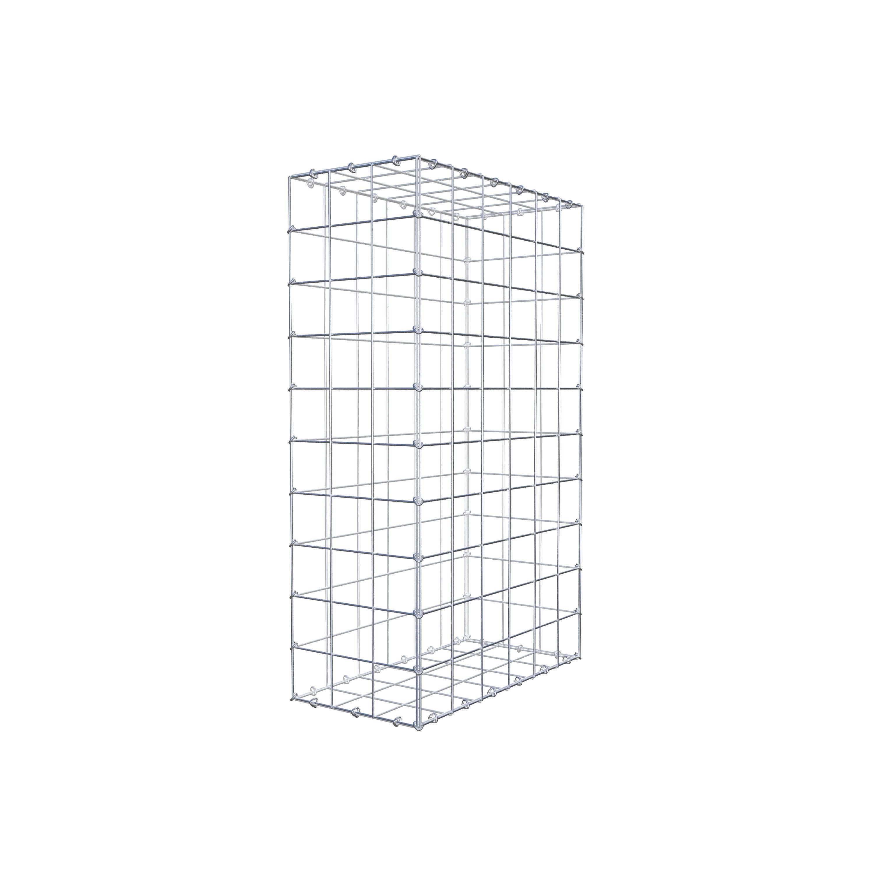 Gabiona - Gavión de acero galvanizado 100x60x30cm (LxAxP), malla 10 x 10cm, Anillo en C, jaula metálica para muro o jardín - 2