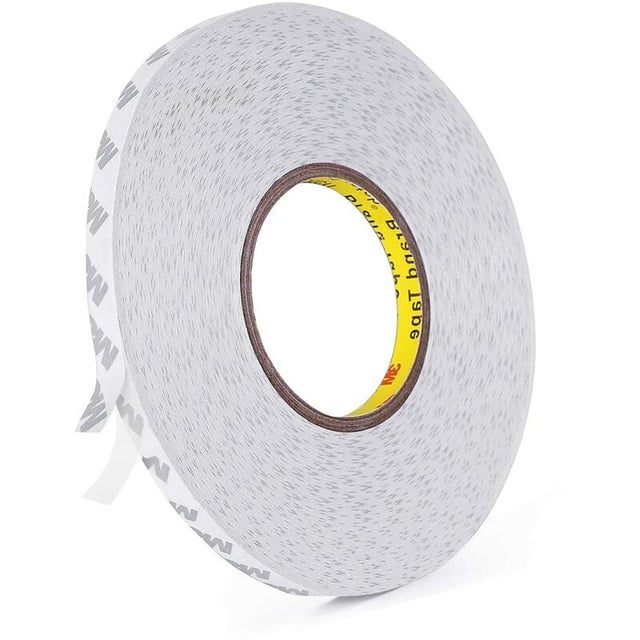 Adhesif Double Face, Transparent 3M 9080 Ruban Adhésif Double Face Puissant Longueur 50 m, Largeur 10 mm, Épaisseur 0,15 mm pour le travail manuel