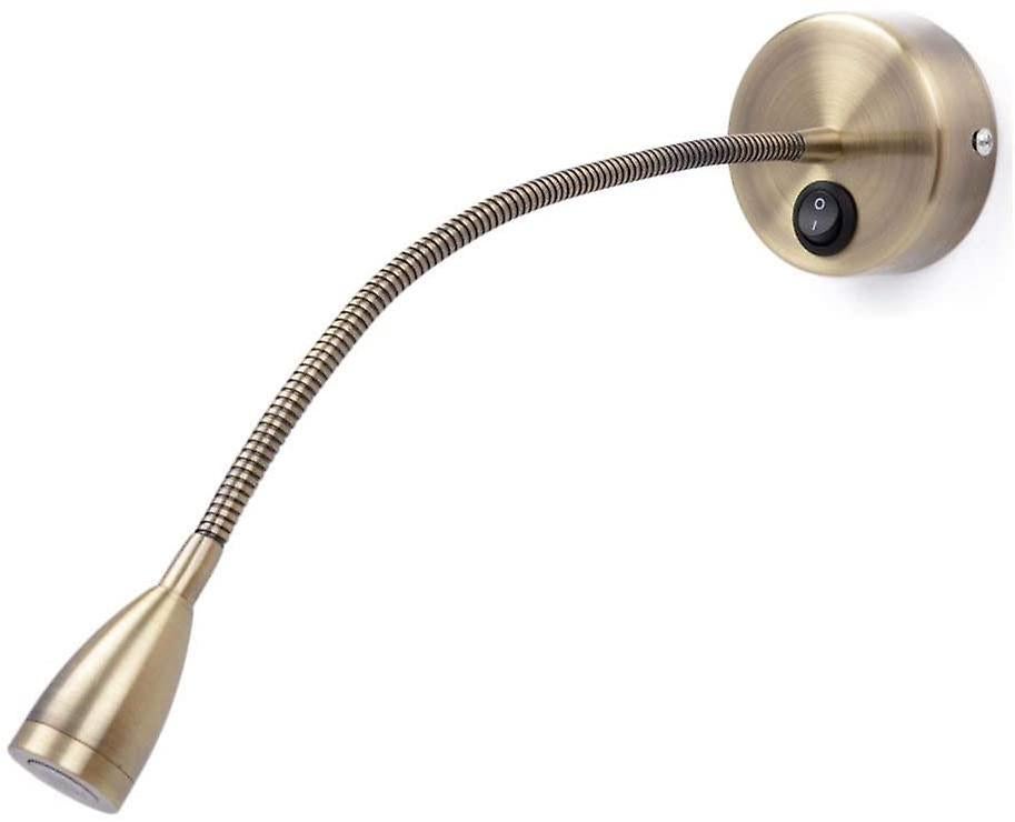 Elastyczna lampka do czytania ścienna/lampka nocna z włącznikiem, 1*3 Watt Cree Led, Brąz My-b031 [Klasa energetyczna A+++]