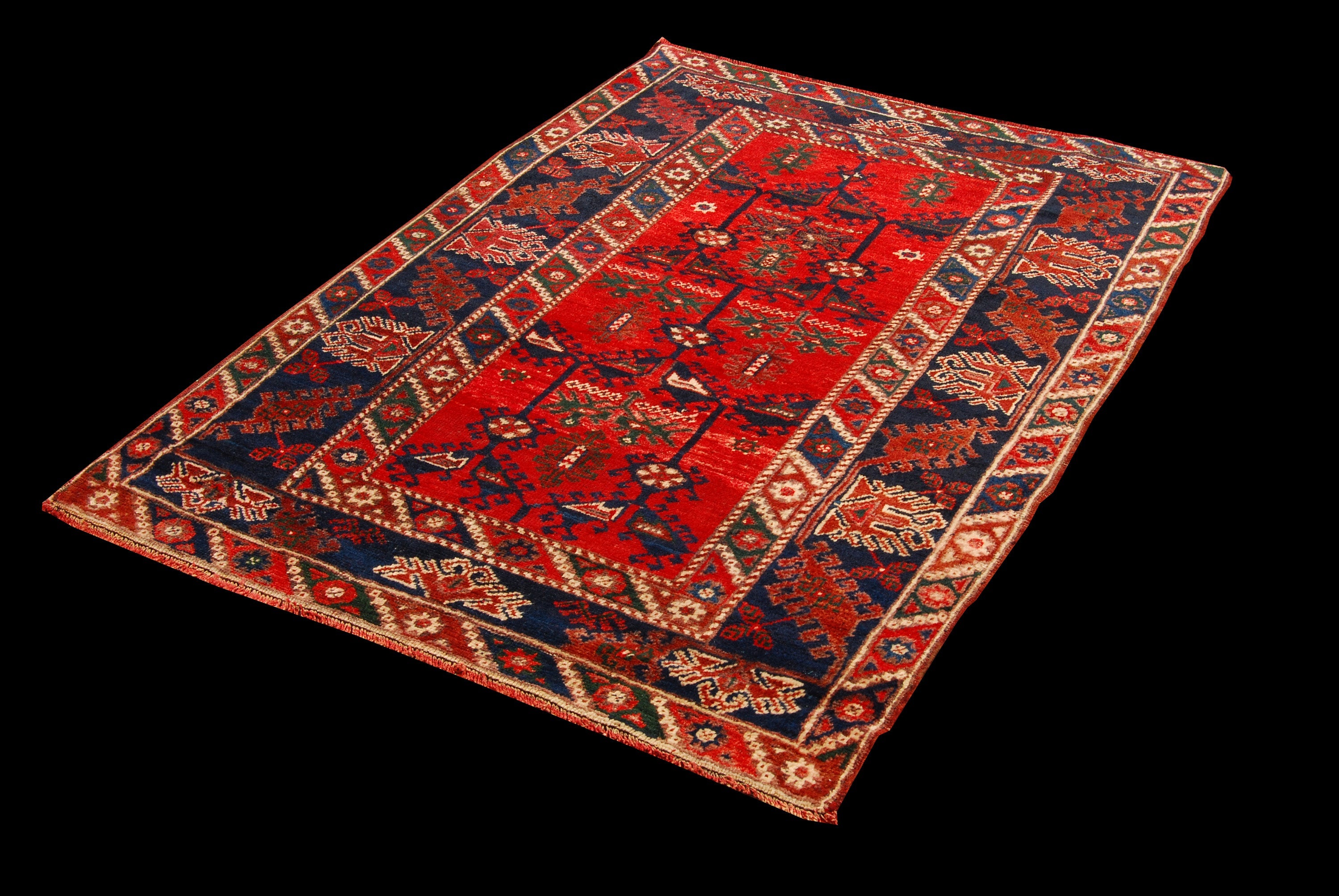 Tapis oriental d'origine à la main, mesure: 187x112 cm avec certificat