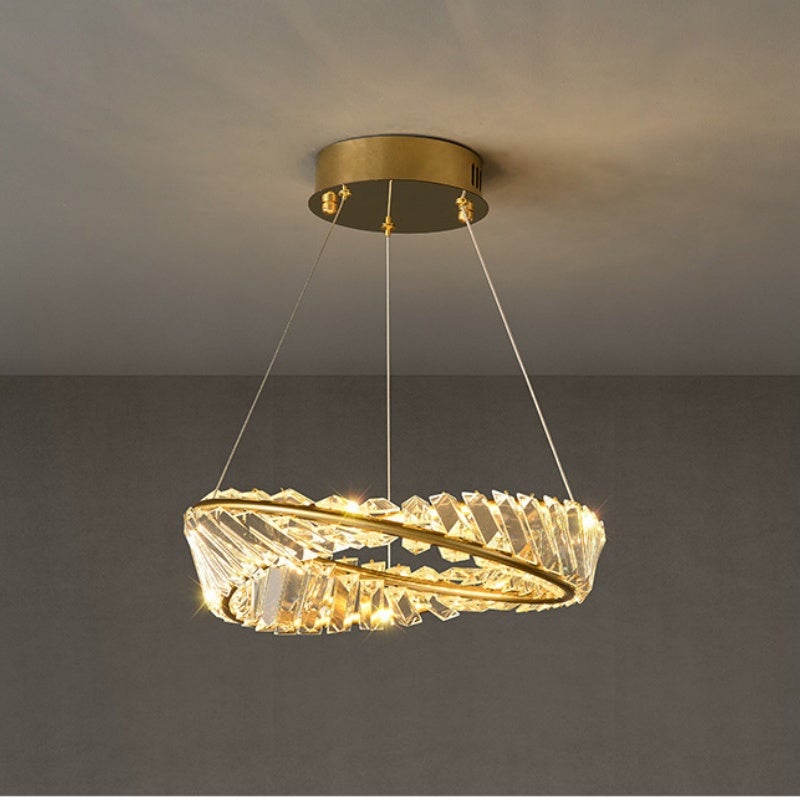 AUTRUCKER Lustre en métal doré, style chic et minimaliste pour salle à ...