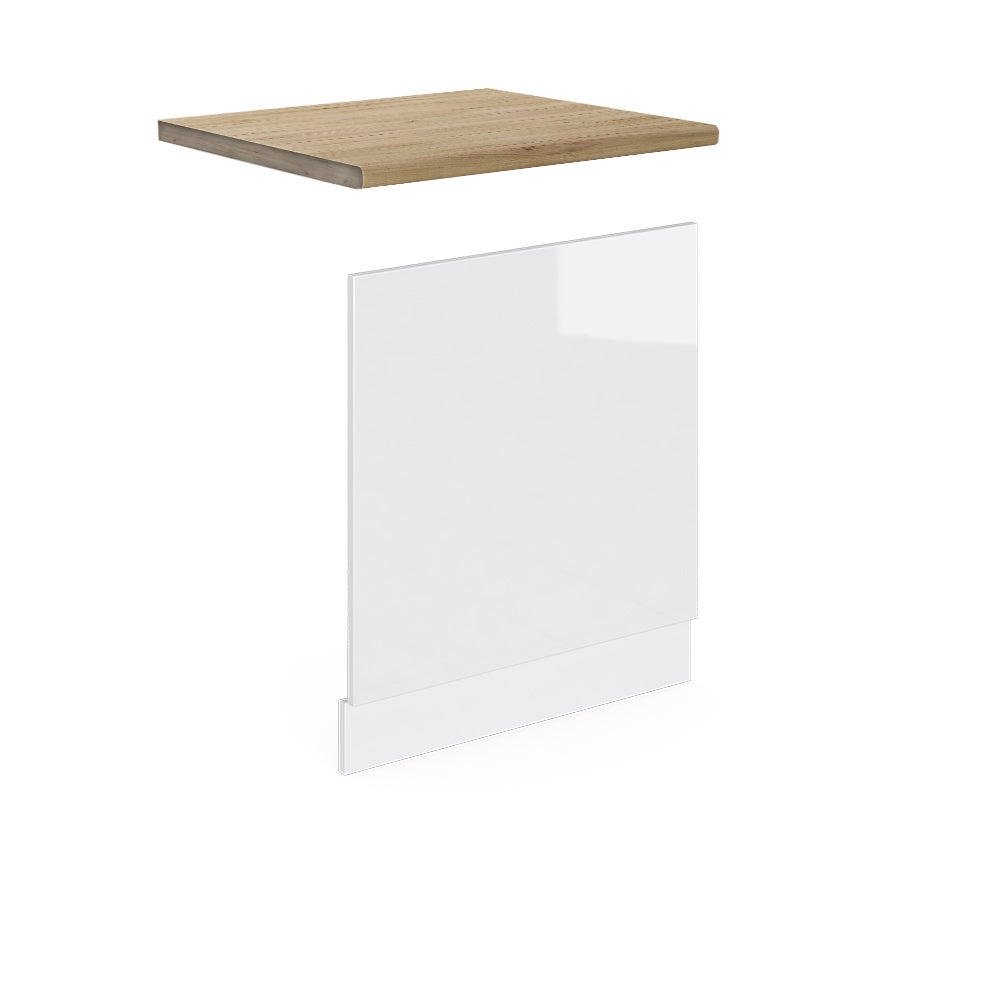 Vicco Panel przedni R-Line, Biały wysoki połysk, 60 cm , BP Dąb