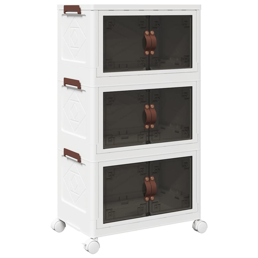 Boîte De Rangement Plastique 3 Tiroirs Empilable - Marron - Organisateur Bureau, Maison, Cosmétiques