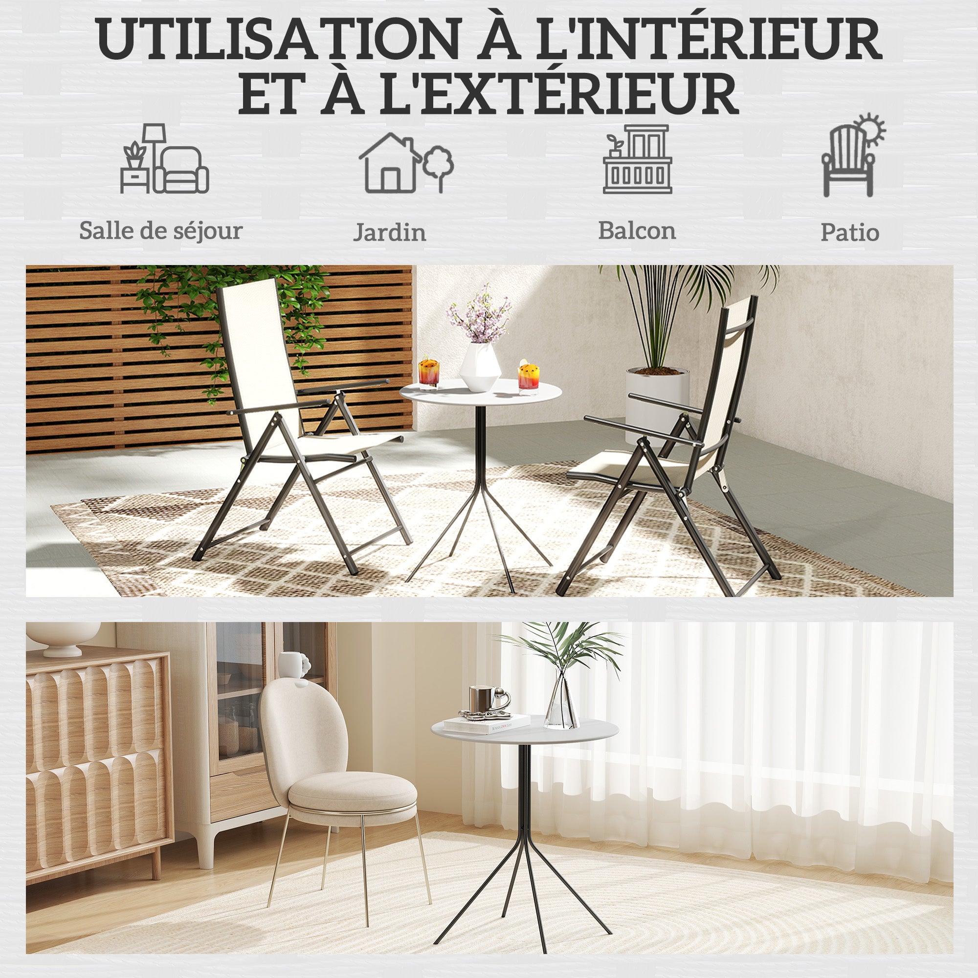 Table de jardin Acier Outsunny - 6