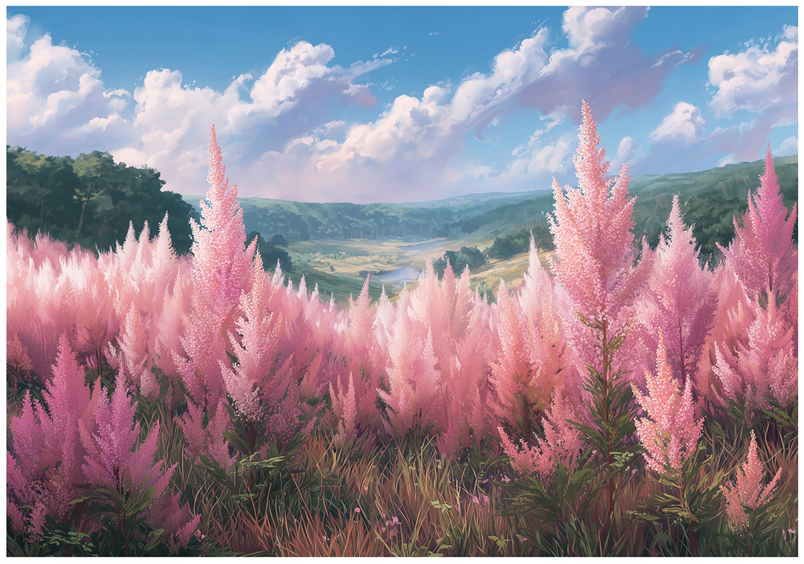 Fototapet flori rose prairie Vlies Tapet Pentru Dormitor Camera Living Perete 250x175 cm