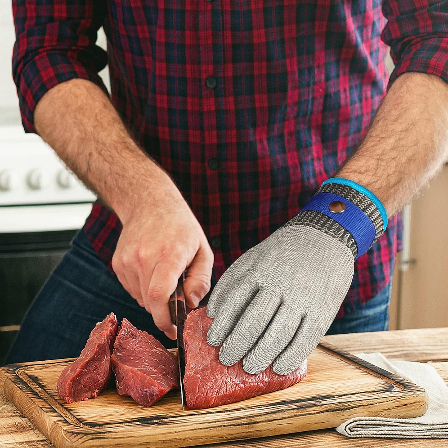 Gants Anti Coupure gants Protection Haute Performance Niveau 5 Gant Cuisine Anti Coupure Gants de Travail (S) - 3