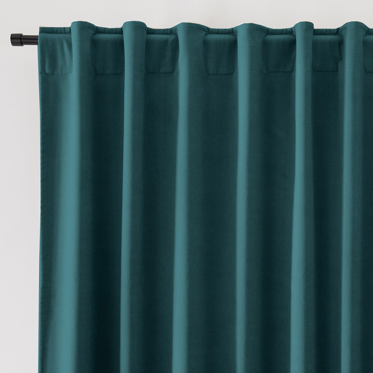 Rideau thermique velours pattes cachées, Velvet - Vert canard - 180 x ...