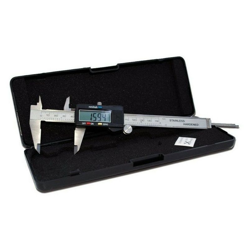 Cyfrowa suwmiarka 150 mm z wyświetlaczem LCD i twardym etui