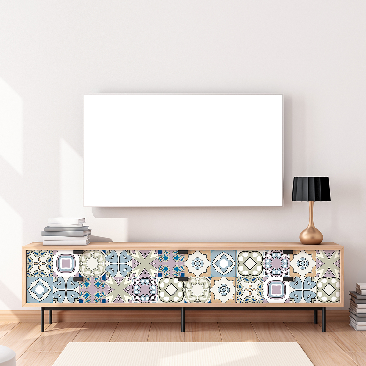 24 vinilos muebles de azulejos juanes - adhesivo de pared - revestimiento sticker mural decorativo - 24stickers20x20cm