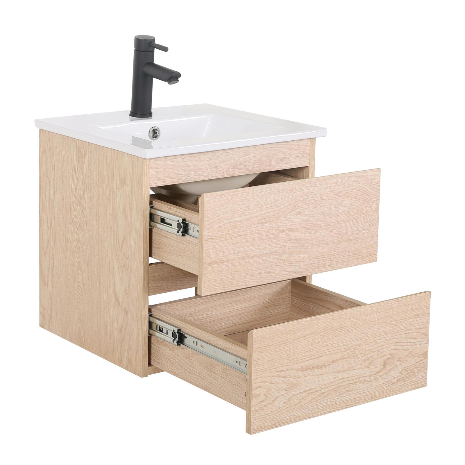 Meuble vasque SORRENTO suspendu 45cm avec plan céramique - 2