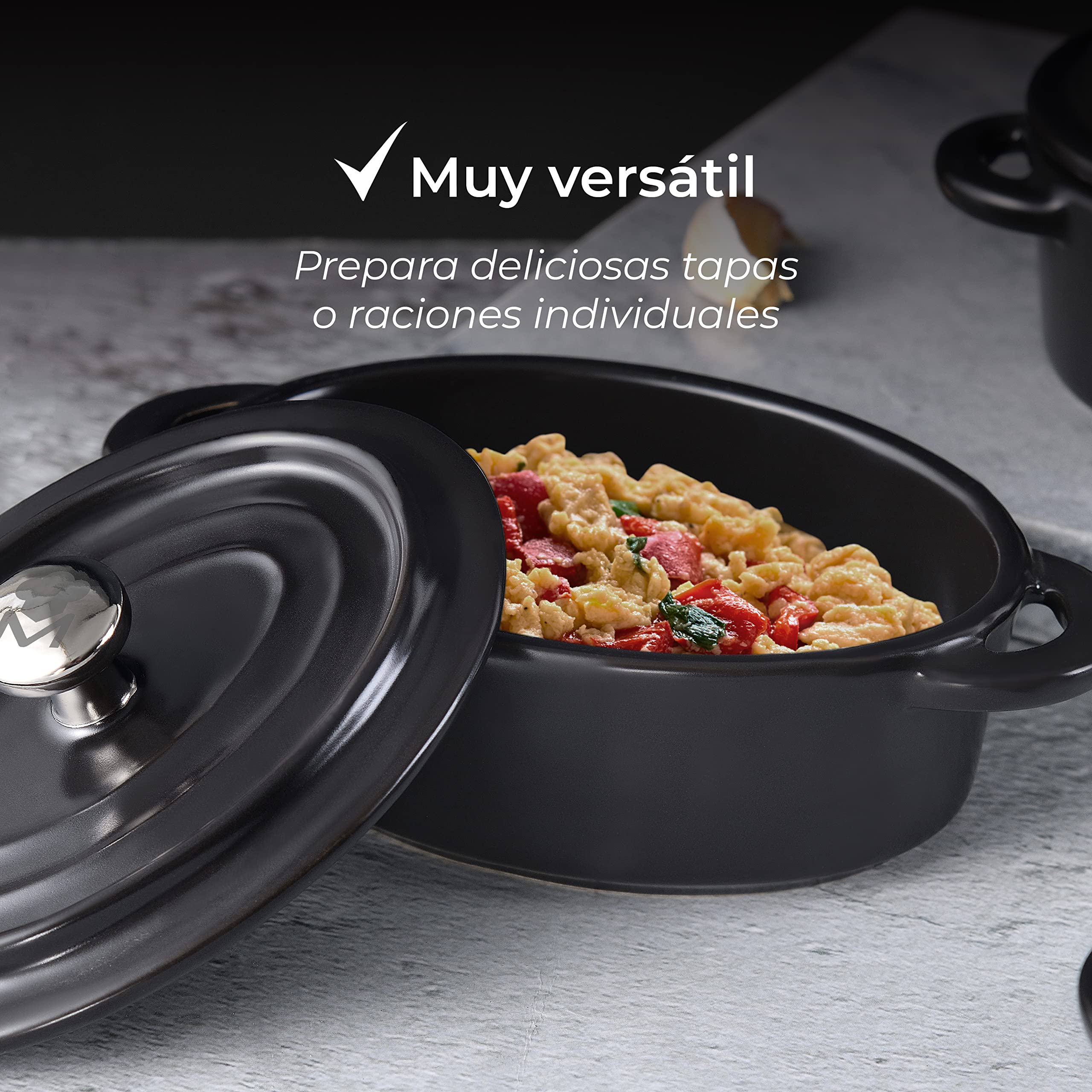 Casseruola Herogo 18 Cm Acciaio Inox 18/10 2.4L - Pentola Triplo Strato Con Coperchio Vetro Per Induzione