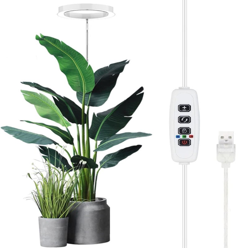 Lámpara De Crecimiento LED Espectro Completo – USB Para Plantas De Acuario, Ajustable, 14W