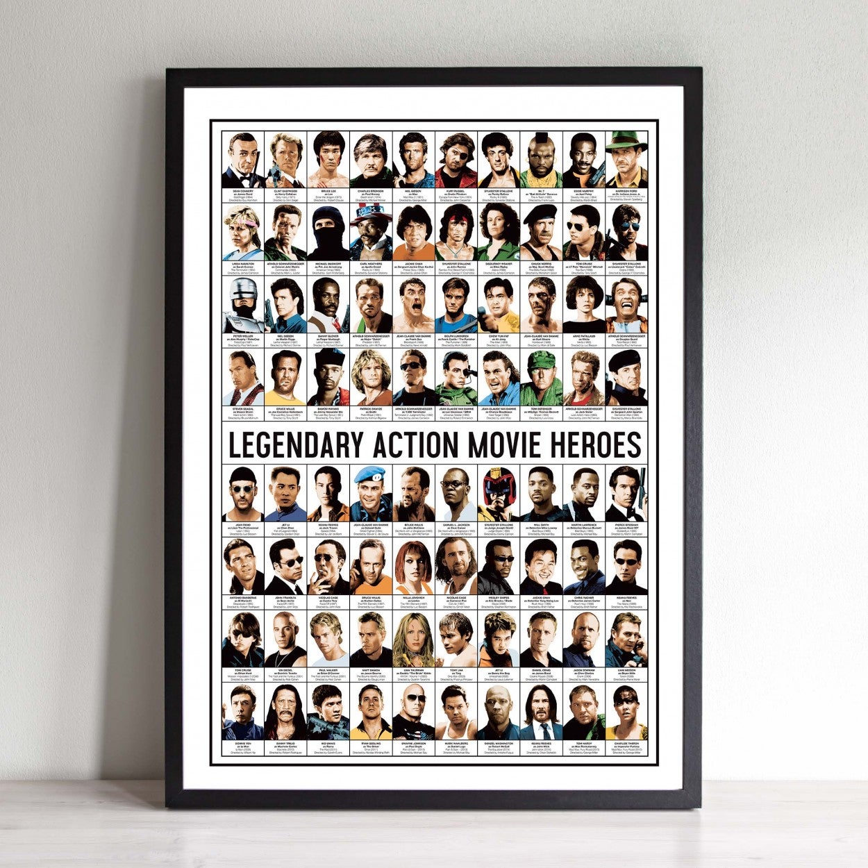Affiche d’art 50 x 70 cm - Legendary Action Movie Heroes - Olivier Bourdereau - 5