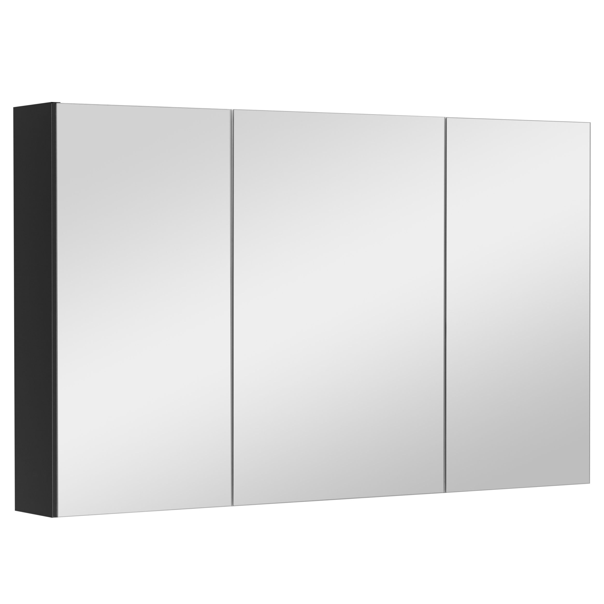 Szafka łazienkowa z lustrem lustrzana wisząca do łazienki czarna 100 cm