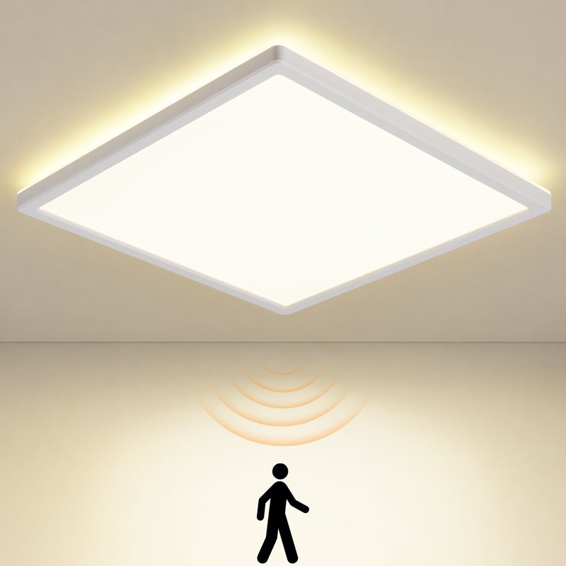Nettlife oprawa sufitowa LED z czujnikiem, 18W, 1900lm, 4000K, IP44, radar, Ø29cm