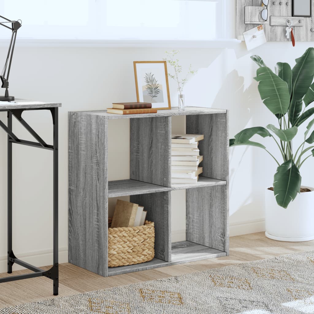 Bibliothèque sonoma gris 68,5x32x68,5 cm bois d'ingénierie vidaXL - 4