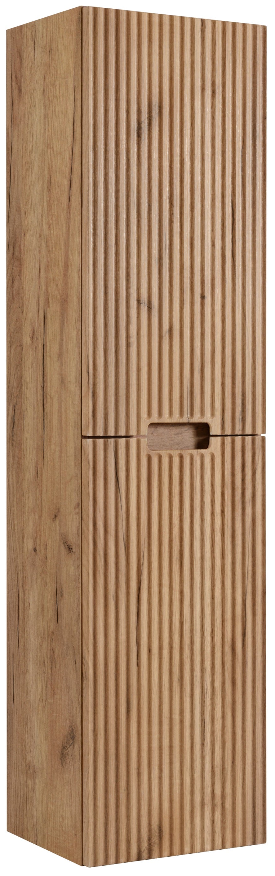 Słupek łazienkowy VENA 136 cm dąb craft złoty ryflowany front frezowany uchwyt