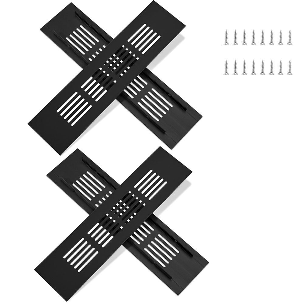 Rejilla Paso De Aire Rejillas De VentilaciÃ³n Rejilla De Ventilación De Aluminio 480x80mm - Negro Rejilla De Ventilacion Rejillas Para Ventilacion De Aire