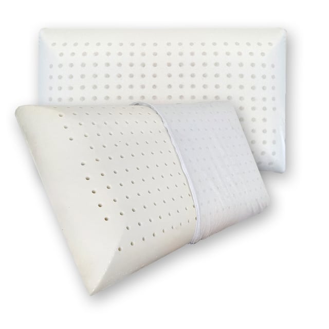 Coppia cuscini in memory traspirante con microforatura, bianco con maglina - Comprarredo