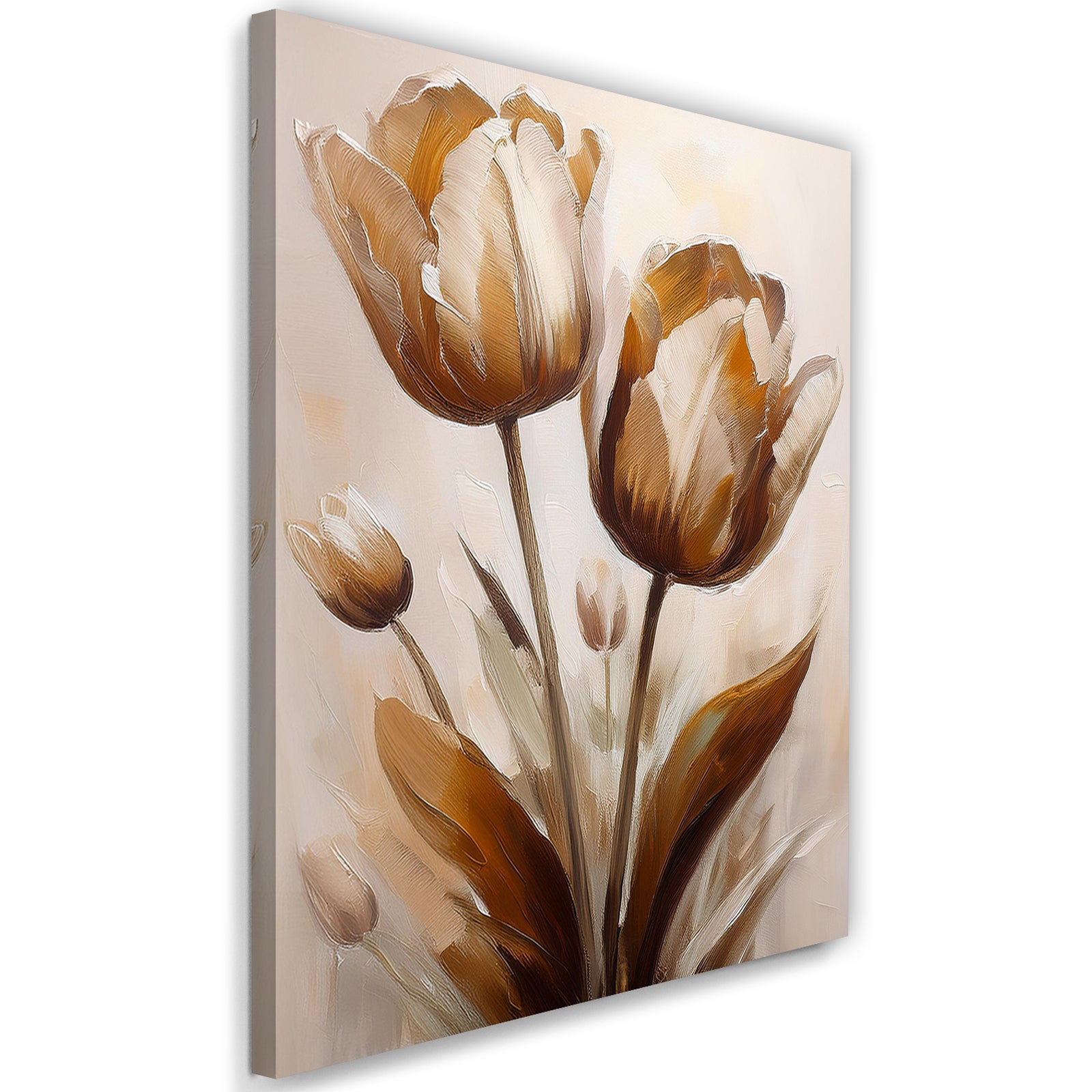 Obraz na płótnie, Tulipany Bukiet Kwiaty w sepii 40x60