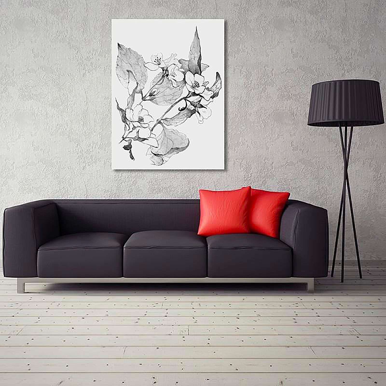 Tableau bois branches en fleurs - 50 x 70 cm - 3