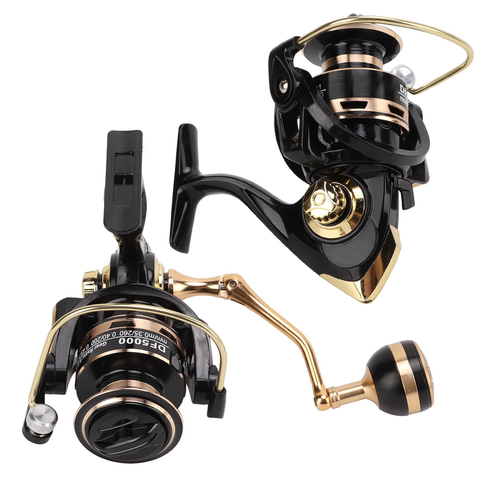 Mulinello 13+1BB 5.2:1 Attrezzo da pesca interamente in metallo ad alta velocità per la pesca sul ghiaccio con esca in acqua salata all'aperto (DF5000 - 5