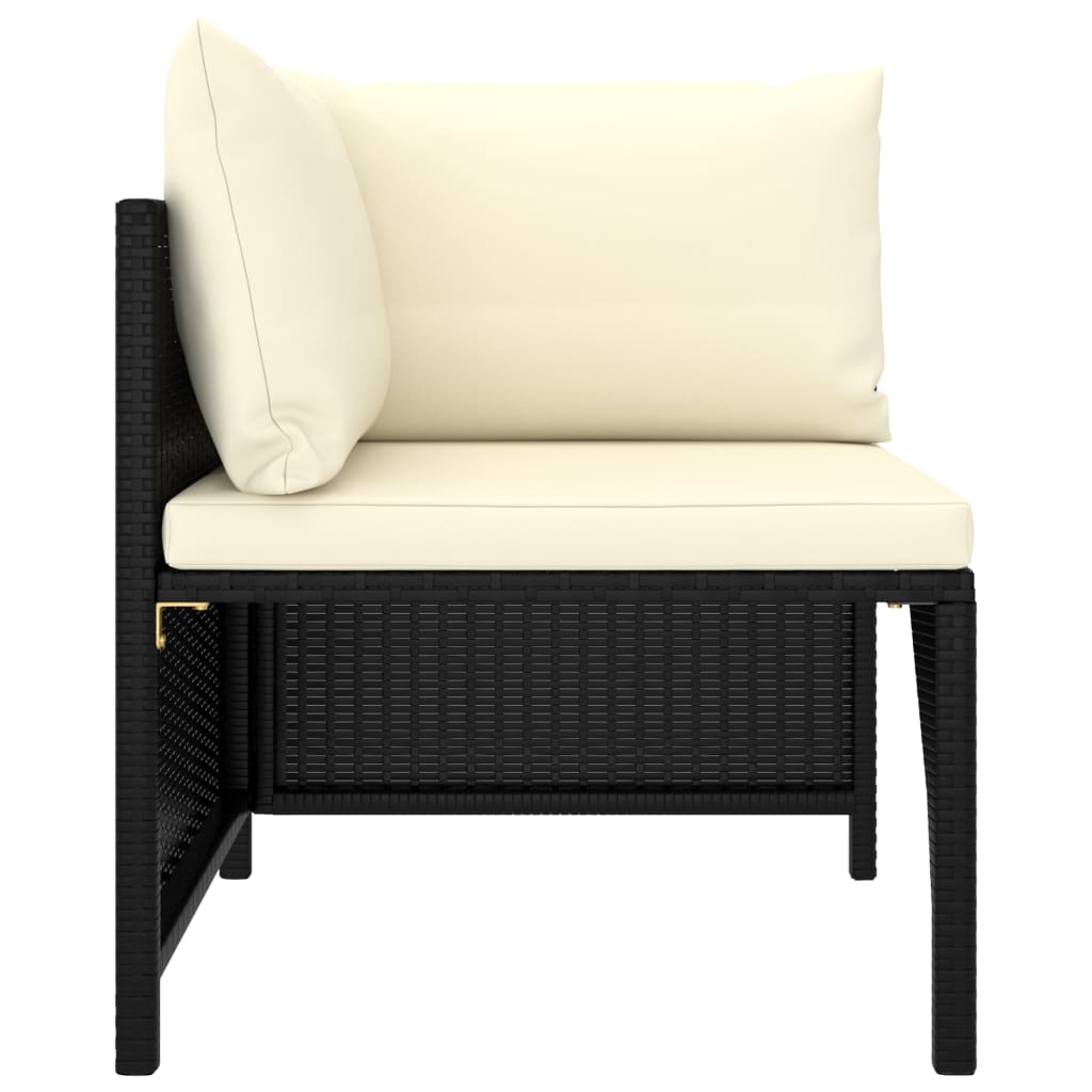 Maison Exclusive - Set Divani da Giardino 8 pz con Cuscini in Polyrattan Nero - 4