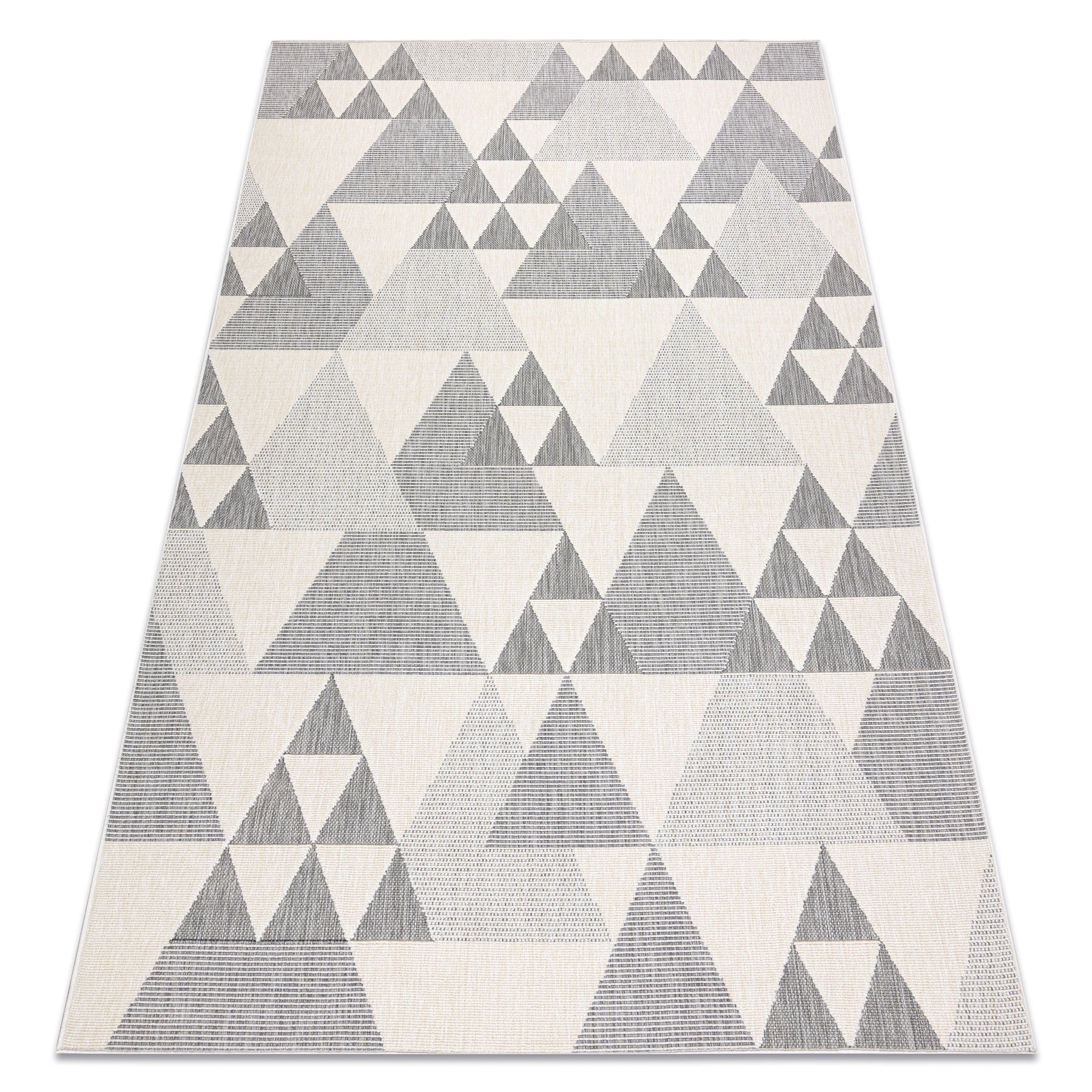 Dywan SPRING 20409662 trójkąty sznurkowy, pętelkowy - krem 160x230 cm