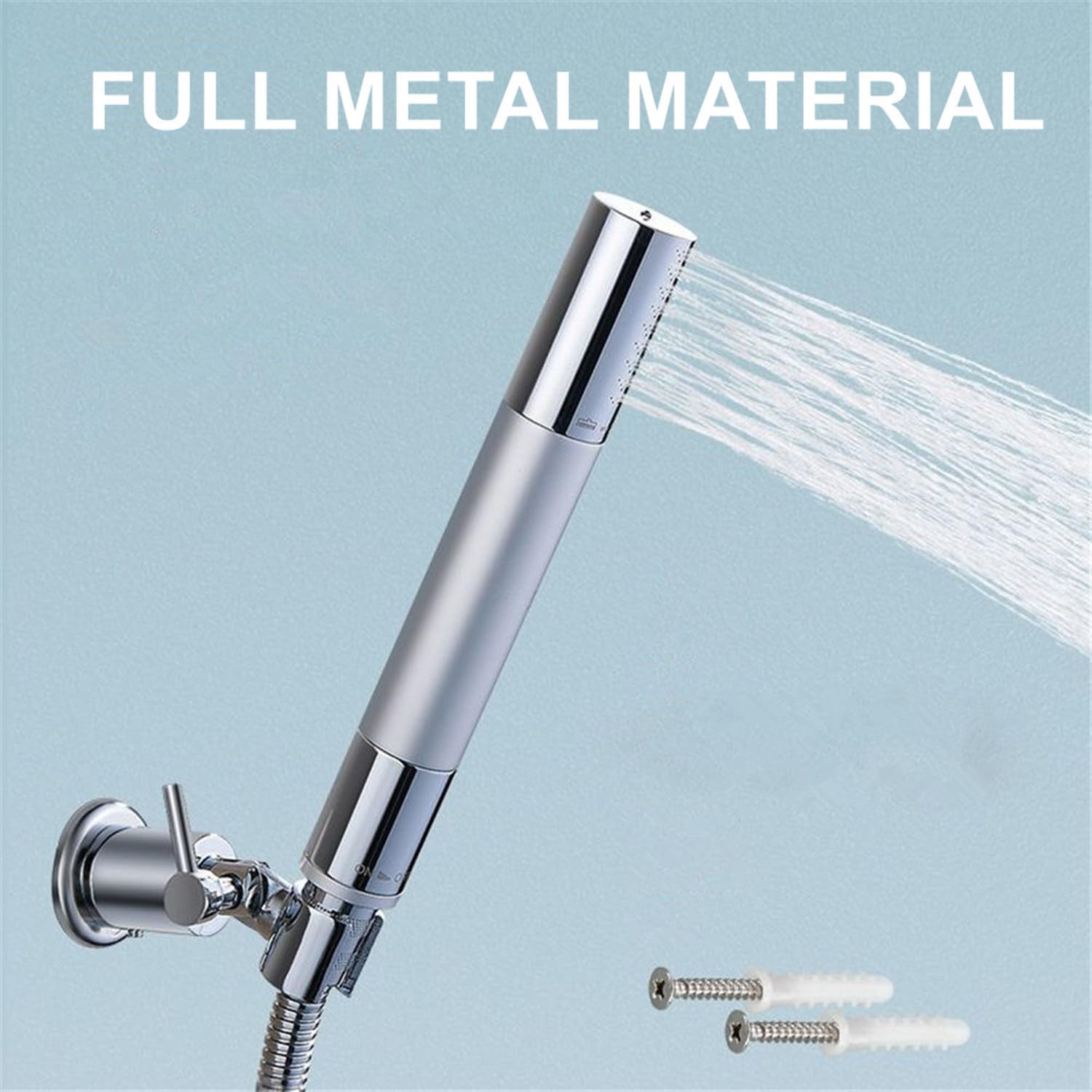 Support Pommeau De Douche En Acier Inoxydablel,Douchette Orientable 180° Support De Douche Réglable,Rotatif Support Pommeau De Dou - Bricolage